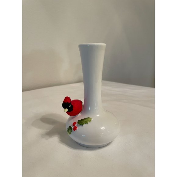 Cardinal Holiday Bud Vase - Vintage - Picture 2 of 6